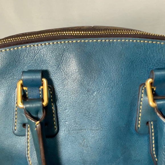 Dooney & Bourke Clayton Blue Satchel Tote - Picture 14 of 16